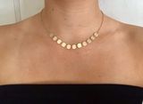 gold circular chain necklace Photo 0