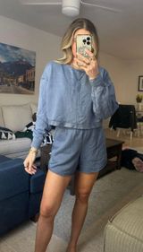 Blue Two Piece Matching Set Photo 0