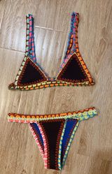 Reversible Crochet Bikini Black Photo 0