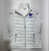 K State Wildcats Colosseum Quilted White Puffer Vest Like New Size Medium Photo 0