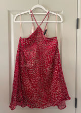 Red high neck dress Photo 0