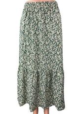 Rihoas Green Multicolor Floral Ruffle Elastic Waist Midi Maxi A Photo 0