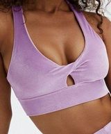 Fabletics NWOT Velour Sports Bra Small Photo 0