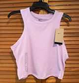 Nike Women’s One Fitted Dri-Fit Purple Cropped Tank Top Sz XL NWT Photo 0
