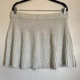 NWT Aerie Take Charge Wool Blend Ribbed Sweater Knit Skirt in Light Gray Photo 0