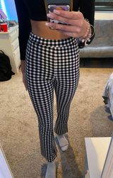 SheIn Checkered Flare Pants Photo 0