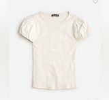 J crew vintage ribbed t shirt with poplin sleeves. NWT Photo 0