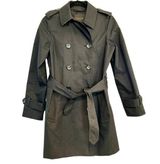 Coach  NEW YORK Mid Length Luxury Black Double Breasted  L/S Trench Coat Size S Photo 0