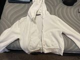 Brandy Melville white  cropped zip up Photo 0