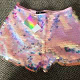 Missguided Iridescent Sequin Shorts Photo 0