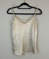 Floreat Anthropologie | Lace Trim Satin V-Neck Cami Top Size XS Photo 0