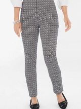 Chicos size 2 slimming Juliet pants in black and white print, EUC Photo 0