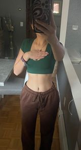 Amazon Brown Straight Leg Sweatpants Photo 0