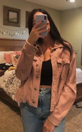 Berksha Pastel Pink Corduroy Jacket   Photo 0
