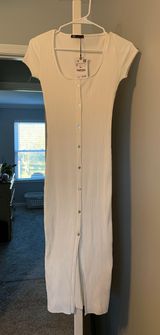 ZARA Tight White Dress Photo 0