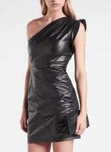 EXPRESS Black Leather Dress Photo 0