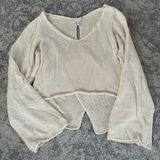 Don’t Ask Why Cream Flyaway Open Back Bell Sleeve Sweater Photo 0