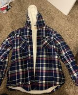 Boston Traders Plaid Fluffy Jacket Photo 0