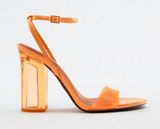ZARA Orange Heels Photo 0