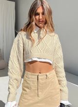 Princess Polly Cropped Sweater Photo 0