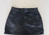 Black Leather Mini Skirt Photo 0