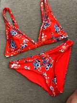 Never Worn  Red Ladder Cut Bikini Photo 0