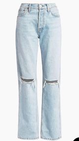 RE/DONE High-Rise Ripped-Knee Loose Jeans Photo 0