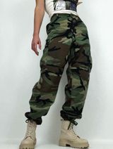 Y2K Women’s Cargo Hot Weather Combat Trousers in Woodland Camo Medium Regular Photo 0