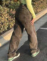 Grey/black baggy straight cut jeans Photo 0