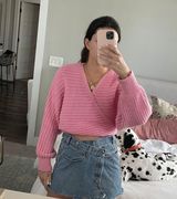ZARA Pink  Wrap Sweater Photo 0
