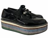 Zara Patent Platform Derby Shoes Photo 0