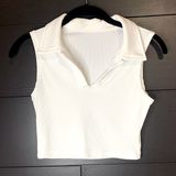 Collar crop tank top. Women’s Small. Summer. Dressy. Casual. NWOT Photo 0