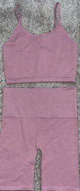 Bozzolo Two Piece Workout Set / Pink / Size Small/Medium Photo 0