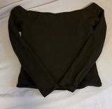 Abercrombie & Fitch Bra-Free Off the Shoulder Long Sleeve Top Photo 0