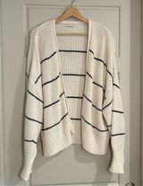 Gentle Fawn Chunky Knit Oversized Striped Cardigan Sweater Size Medium Photo 0