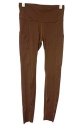 Lululemon Size 4 Brown Wunder Train High Rise Crop Leggings Yoga Athleisure Photo 0
