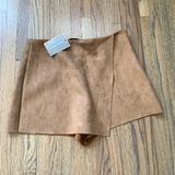 NWT dress forum Los Angeles Simon faux suede skort camel small Photo 0