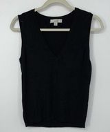 Caslon  BLACK V-NECK PULLOVER SLEEVELESS SWEATER SMALL Photo 0