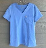 Figs Womens Scrub Top XS Light Blue Catarina Technical Collection One Pocket Photo 0