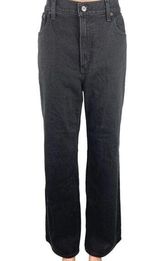 Abercrombie & Fitch  Black 90s Relaxed High Rise Straight Leg Denim Jeans Size 31 Photo 0