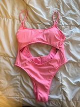 Hot Pink One Piece Bathing Suit Size M Photo 0