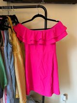 Pink Ruffle Cocktail Dress Photo 0