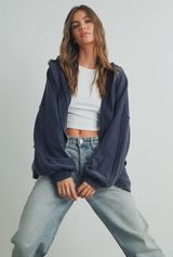 Oversized Hooded Sweat Jacket/cardigan  Photo 0