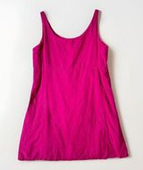 Eileen Fisher Dress Women’s Size M Tank Dress Hot Pink Preppy Linen Mini Dress Photo 0