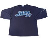 Vintage  Utah Jazz Blue Purple Long Sleeve Basketball Graphic T-shirt Photo 0