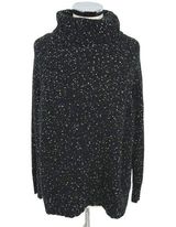 Doe & Rae Speckled Turtleneck Sweater Black White Size Large Photo 0