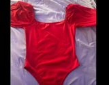 Princess Polly Long Sleeve Red Bodysuit Photo 0