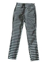 Bar lll Womens Black White Houndstooth Skinny Pants Ponte S Photo 0
