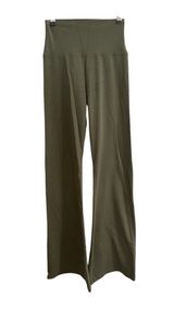 Aerie Offline OG High Rise Flare Leggings Pants Olive Green Cotton Size Small Photo 0