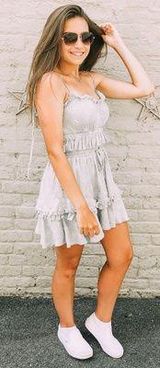 Skylar + Madison sage two piece skirt set Photo 0